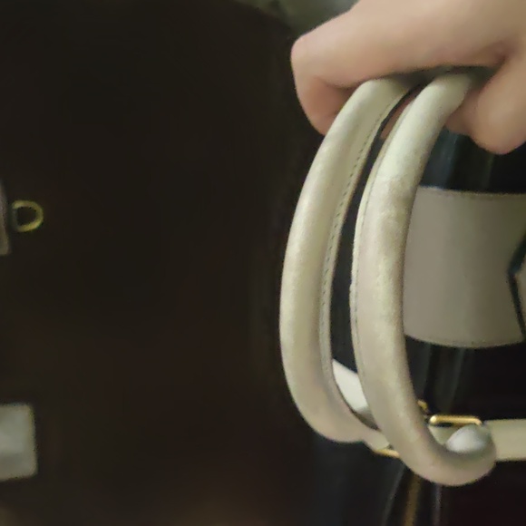 MARC BY MARC JACOBS FLIPPING OUT LARGE LAMBSKIN SATCHEL IN BLACK AND GREY - Picture 5 of 12